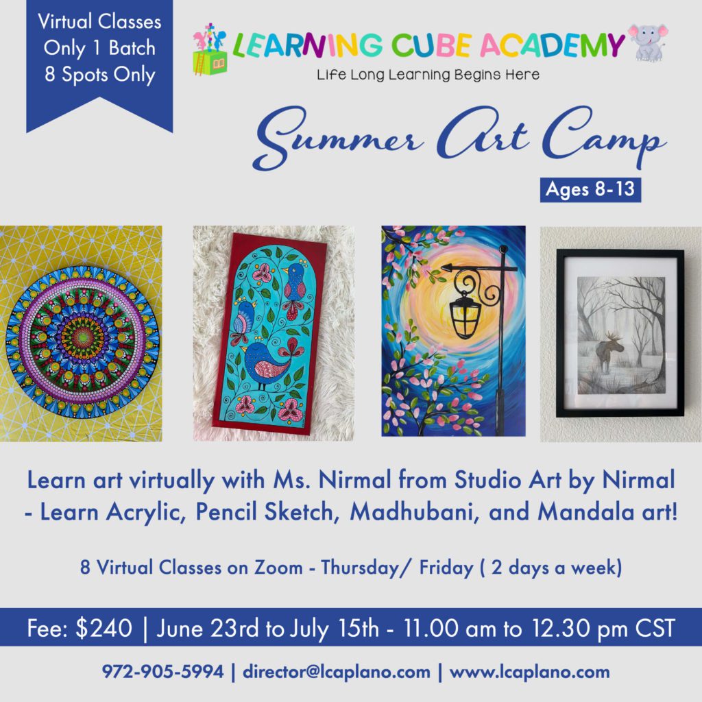 Best Art Summer Camp-Virtual-Classes