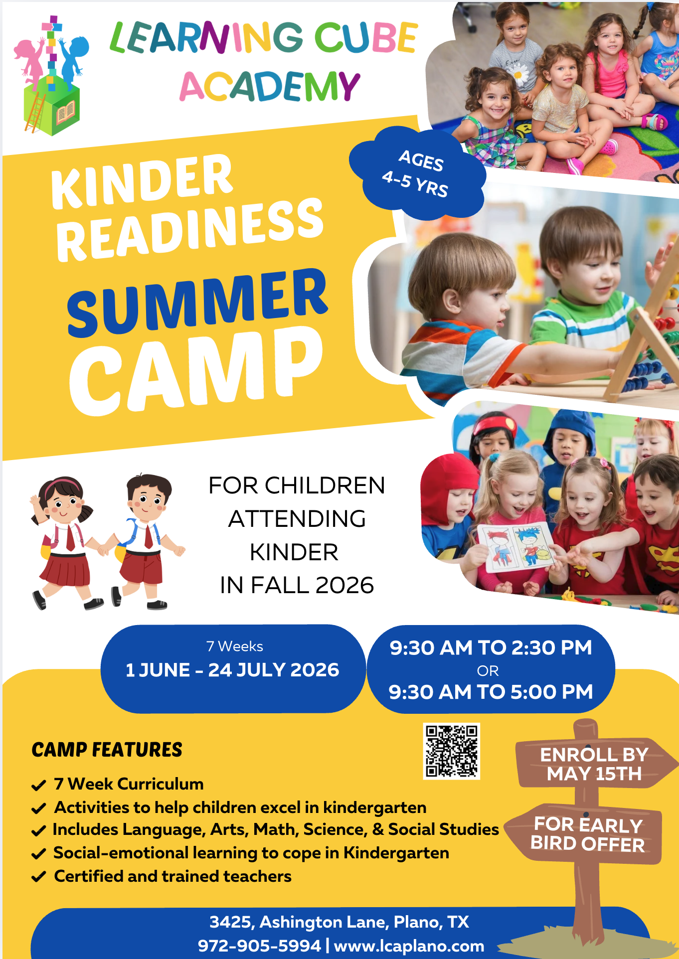 Kinder Readiness Summer Camp Best One in Plano LCA